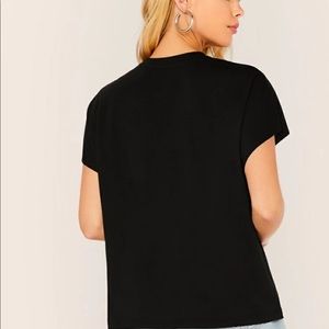 Black boxy t-shirt from Shein